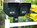Large standard mailboxes 1/4" steel on posts in green