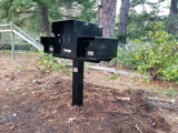 Package Box and two Fort Knox Mailboxes on a T-Post