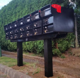 Fort Knox Senator mailboxes installed on multiple mailbox rack