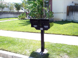 Two extreme security mailboxes from Fort Knox on a post