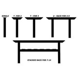 Heavy Duty Stacked Rack for 7 or More Mailboxes