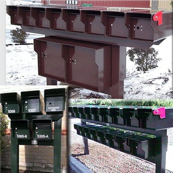 Post Mail Racks Heavy Duty Stacked Rack for 7 or More Mailboxes - Fort Knox Mailbox Store