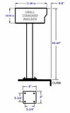 Heavy Duty Break-Away Steel Post with Surface Mount
