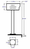 Heavy Duty Break-Away Steel Post with Surface Mount