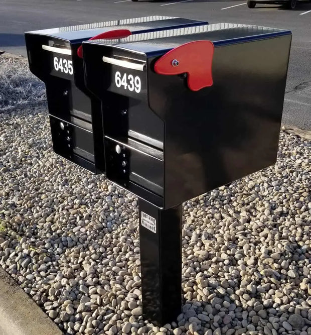 Two Senator Fort Knox Mailboxes on a T-Post
