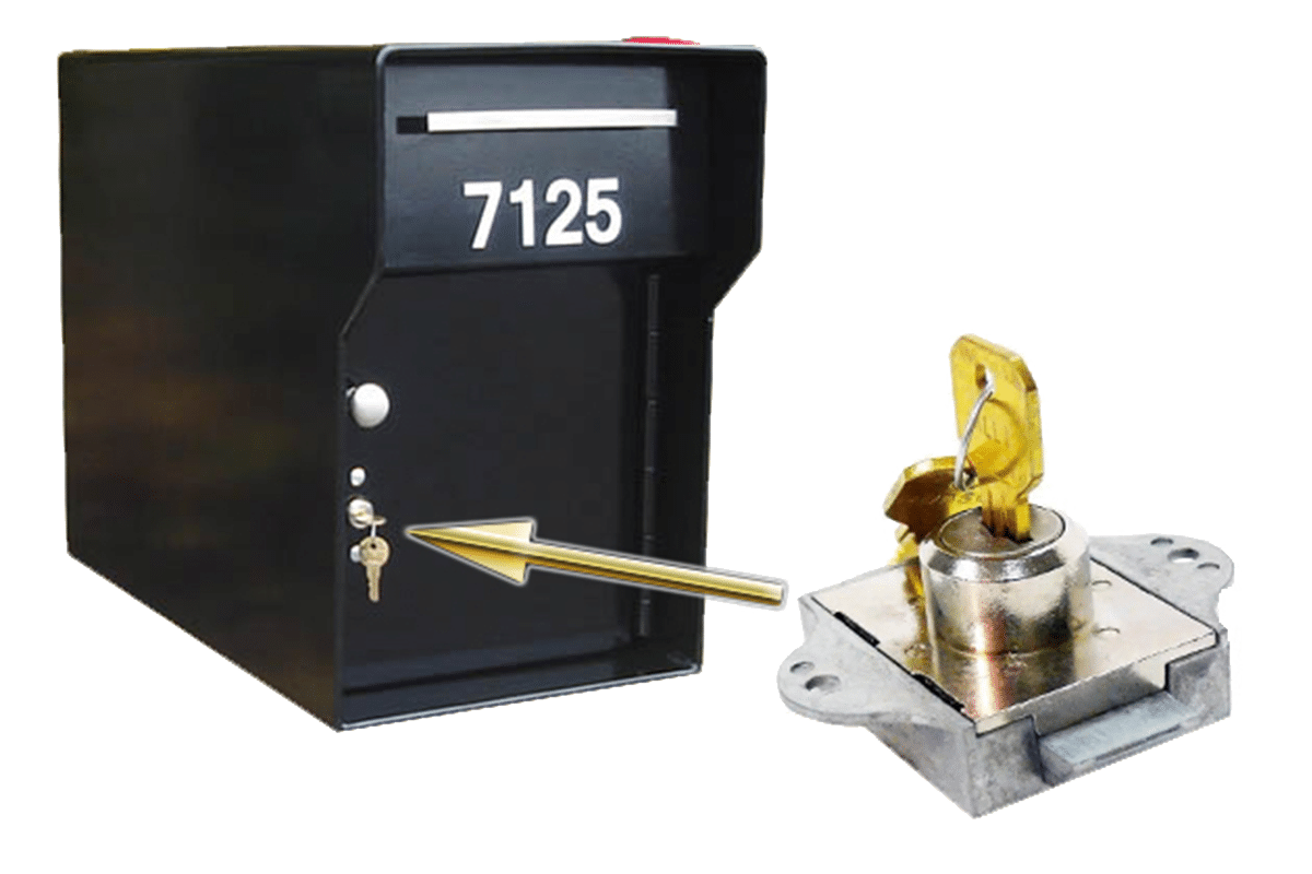Slam-Lock w/2 Keys (accepts larger packages) - Fort Knox Mailbox Store