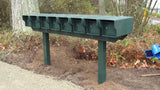 Large Standard Fort Knox Mailboxes on a steel rack