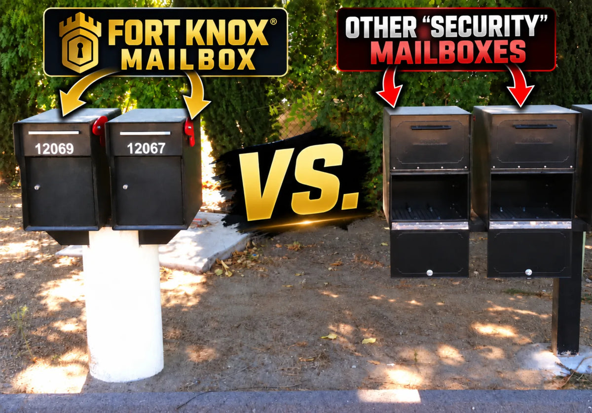 Recessed anti-pry mailbox door